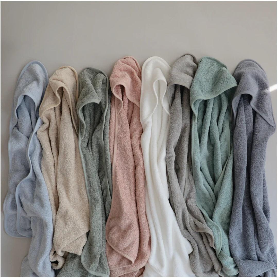 Mushie Organic Cotton Baby Hooded Towel Tradewinds - Absorbent & Cozy After Bath Time