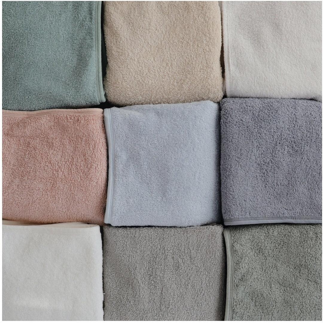 Mushie Organic Cotton Baby Hooded Towel Tradewinds - Attached Hood for Extra Warmth